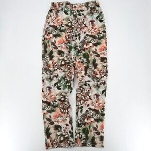Gloria Vanderbilt Amanda Floral Jeans Womens Size 10 High Rise Stretch